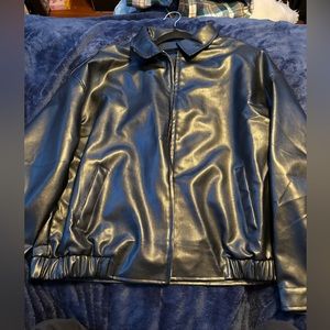 Black Leather Jacket Large